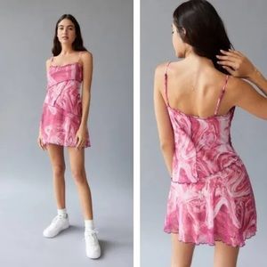 Urban Outfitters Moxie Mesh Mini Slip Dress
